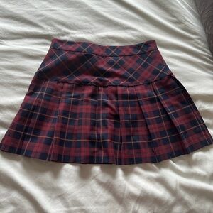 Sunday Best Tartan Mini Skirt in Red and Black